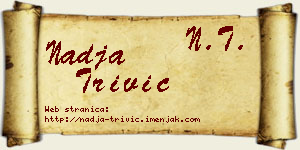 Nadja Trivić vizit kartica